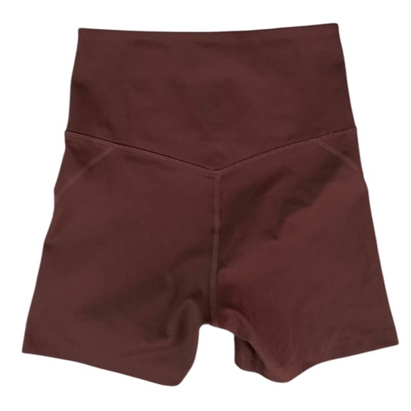 Girlfriend Collective Bike Shorts Brown Earth High Rise Gym Athletic Shorts - Picture 12 of 13